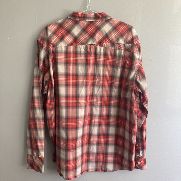 Horny Toad Men's Red Checkered Shirt Button Down Organic Cotton Blend Size XL - Picture 4 of 5